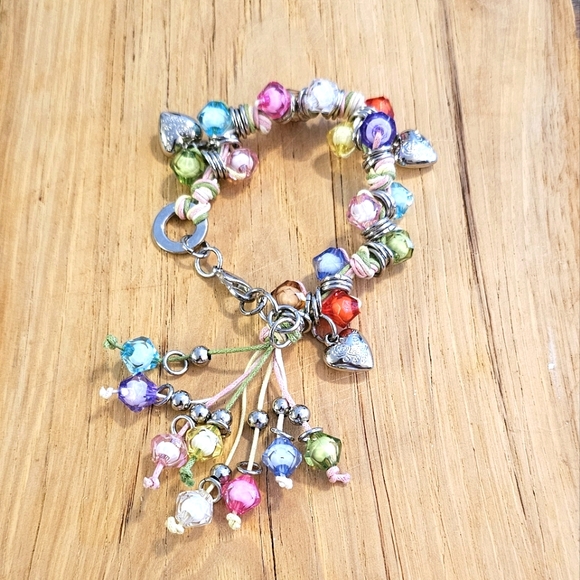 Hand Crafted Jewelry - Hand Crafted Love Charm Multicolor Bracelet.